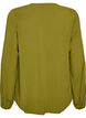 Viscose blouse with a V-neck and long sleeves, Green, Packshot image number 1