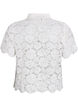 Lace shirt blouse with pearl buttons, Vanilla, Packshot image number 1