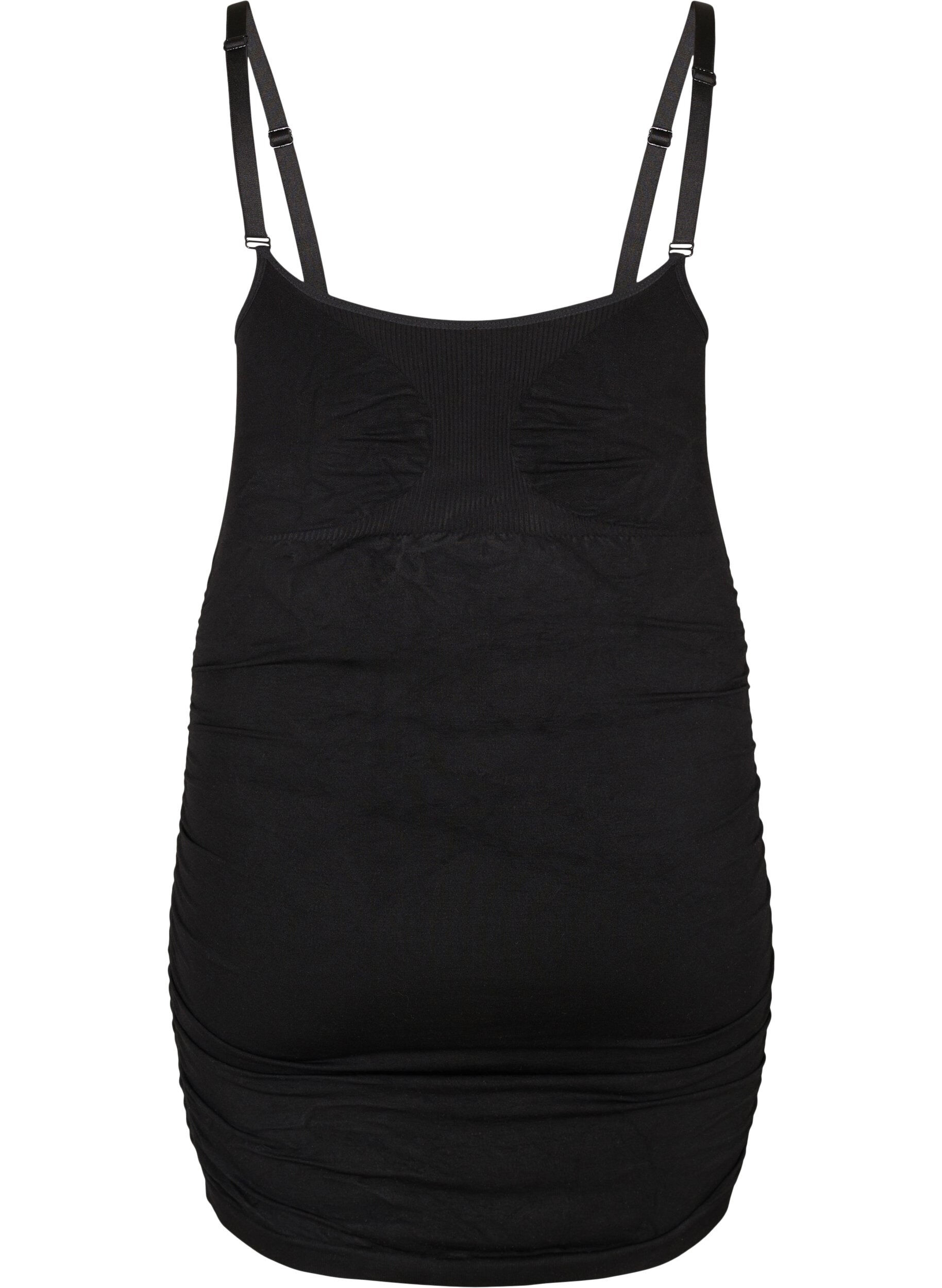 Zizzifashion Seamless maternity top with breastfeeding function, Black, Packshot image number 1