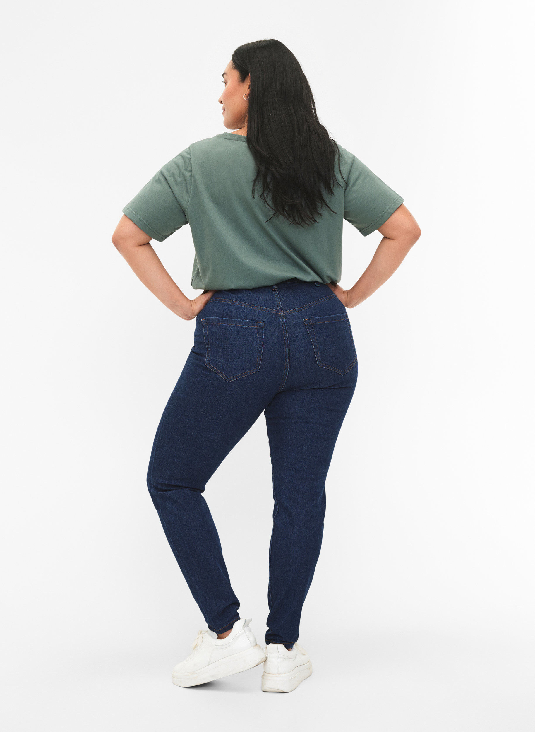 Zizzifashion Jeans with super slim fit, Blue, Model image number 1