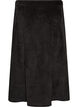 A-line corduroy skirt with buttons, Black, Packshot image number 1
