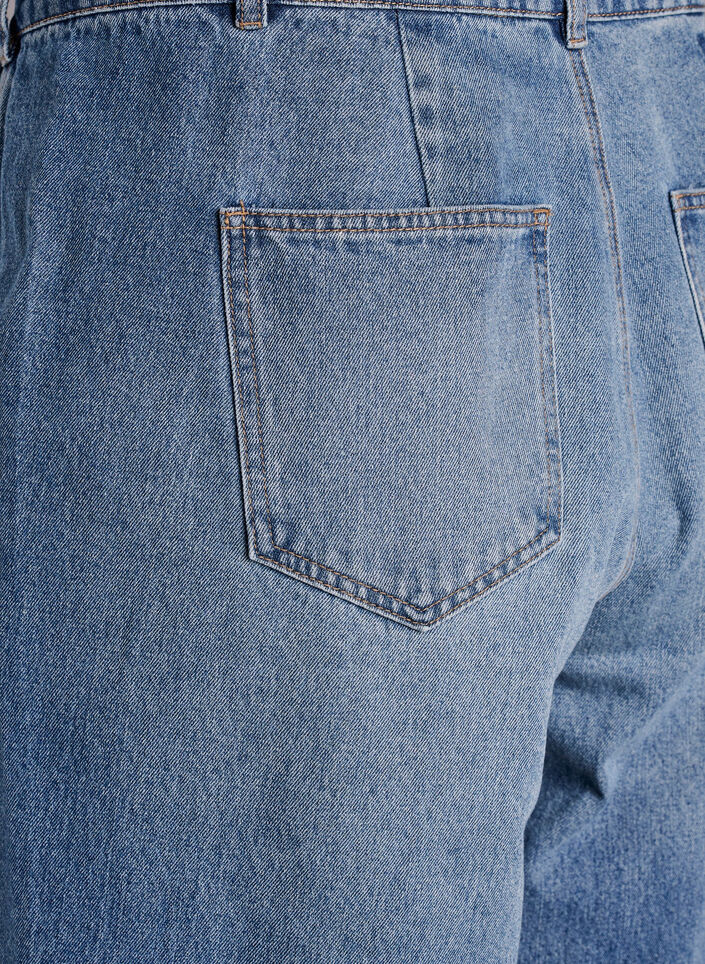 High-waisted barrel jeans, Blue, Packshot image number 3