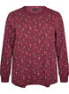 Printed night top, Dark Bordeaux, Packshot image number 0
