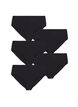5-pack cotton panties with regular waist, Black, Packshot image number 0