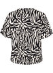 Short-sleeved blouse with zebra print, Black, Packshot image number 1