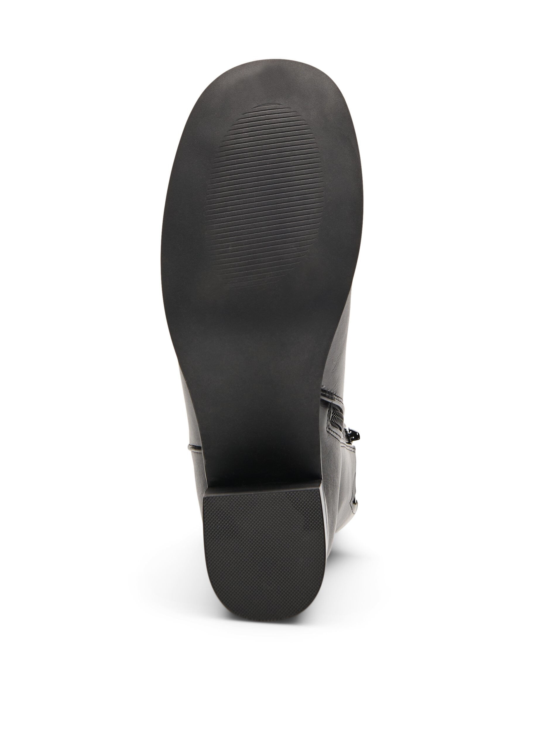 Zizzifashion Ankle boot with round toe and block heel, Black, Packshot image number 3