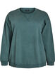 Loose sweatshirt with washed look, Green, Packshot image number 0