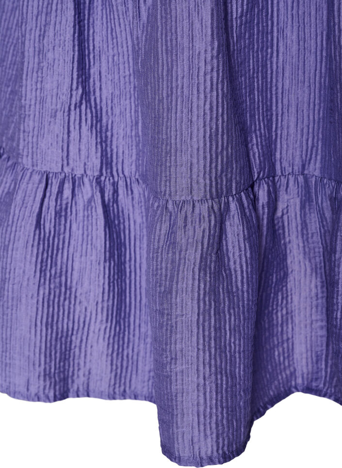 Textured A-line dress, Purple, Packshot image number 3