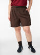 Training shorts with inner shorts and a phone pocket, Brown, Model image number 0