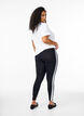 Viscose leggings with side stripes, Black W. Stripe, Model image number 1