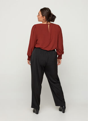 Loose trousers with pockets, Black, Model image number 1