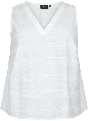 Viscose top with structure, Bright White, Packshot image number 0