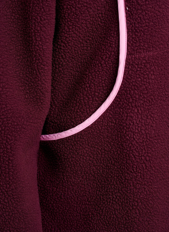 Teddy jacket with contrast details, Red, Packshot image number 3