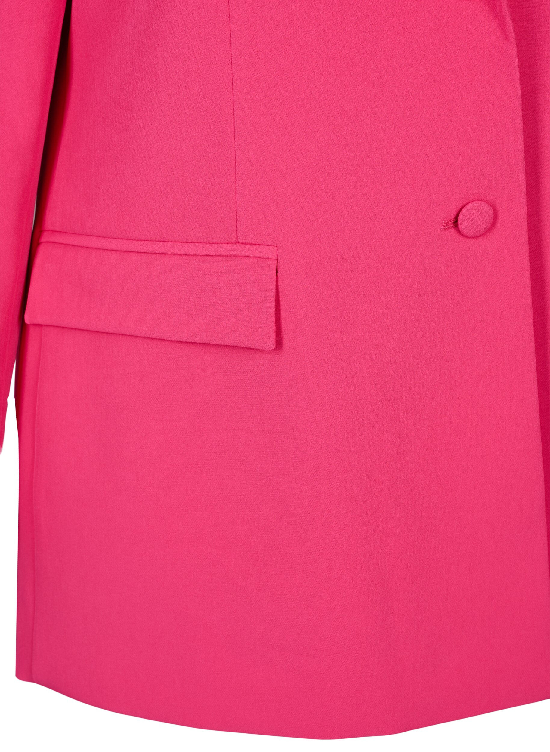 Zizzifashion Classic blazer with button fastening, Pink Yarrow, Packshot image number 3