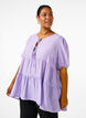 A-line viscose tunic with lace-up detail, Purple, Model image number 0