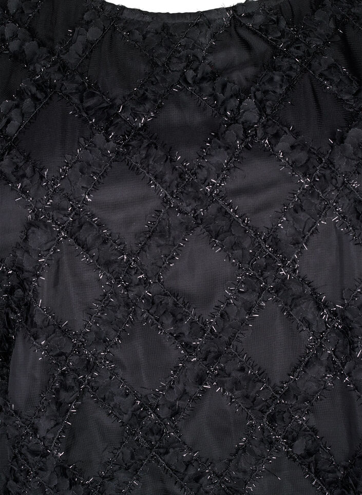 Blouse with harlequin pattern, Black, Packshot image number 2