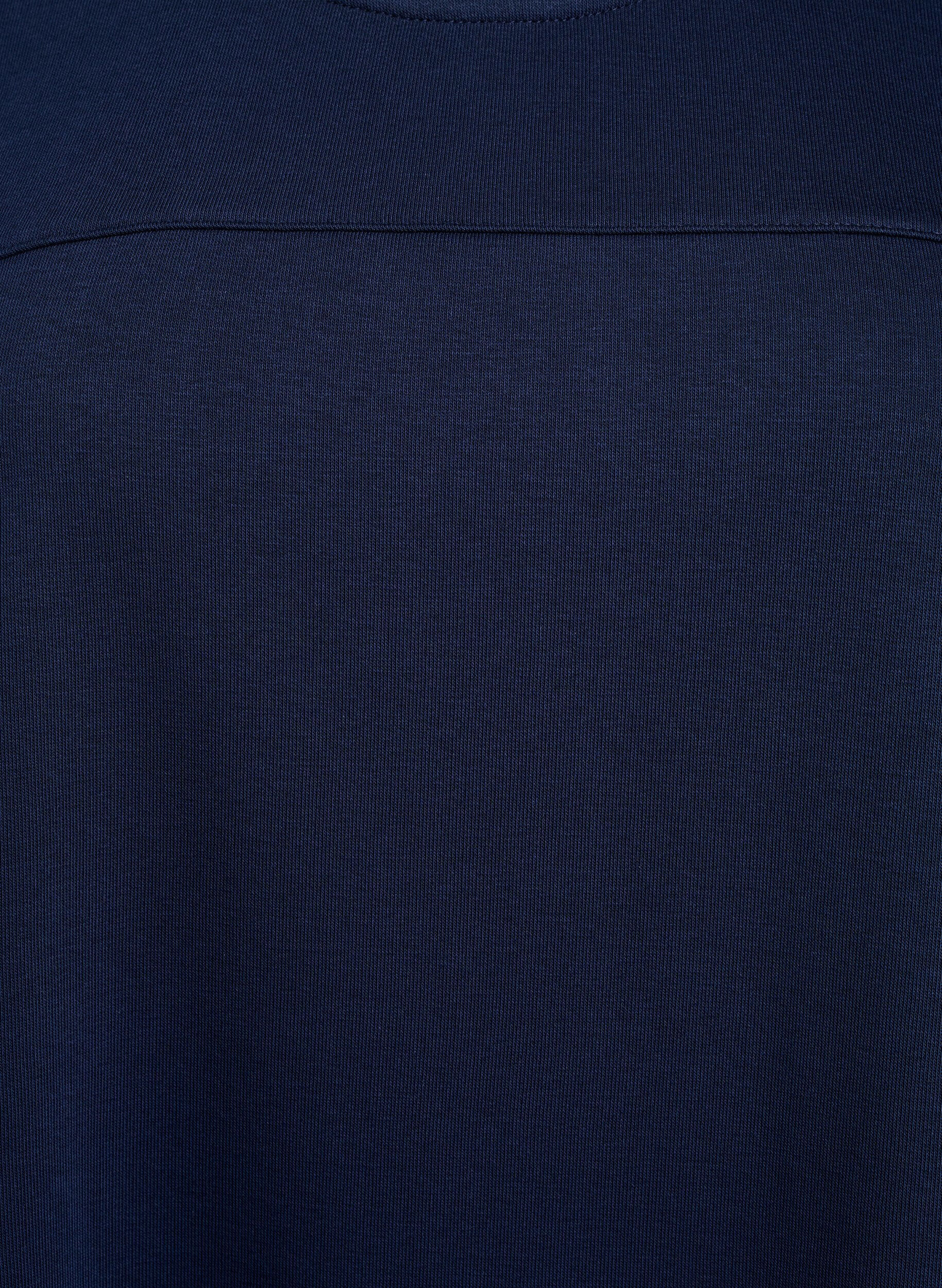 Zizzifashion Jersey dress with short sleeves and pockets, Blue, Packshot image number 2