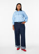 Shirt with embroidered cherries, Light Blue, Model image number 1