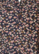 Floral viscose blouse with short sleeves and smock details, Blue, Packshot image number 2