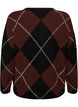 Cardigan with argyle pattern, Black, Packshot image number 1