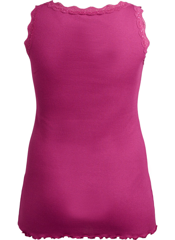 Top with lace trim, Red, Packshot image number 1