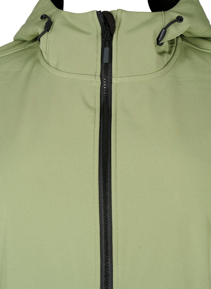 Short softshell jacket with pockets, Oil Green, Packshot image number 2