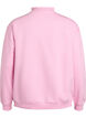 Sweatshirt with high neck and long sleeves, Pink, Packshot image number 1