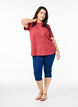 Basic cotton T-shirt with round neck, Red, Model image number 1