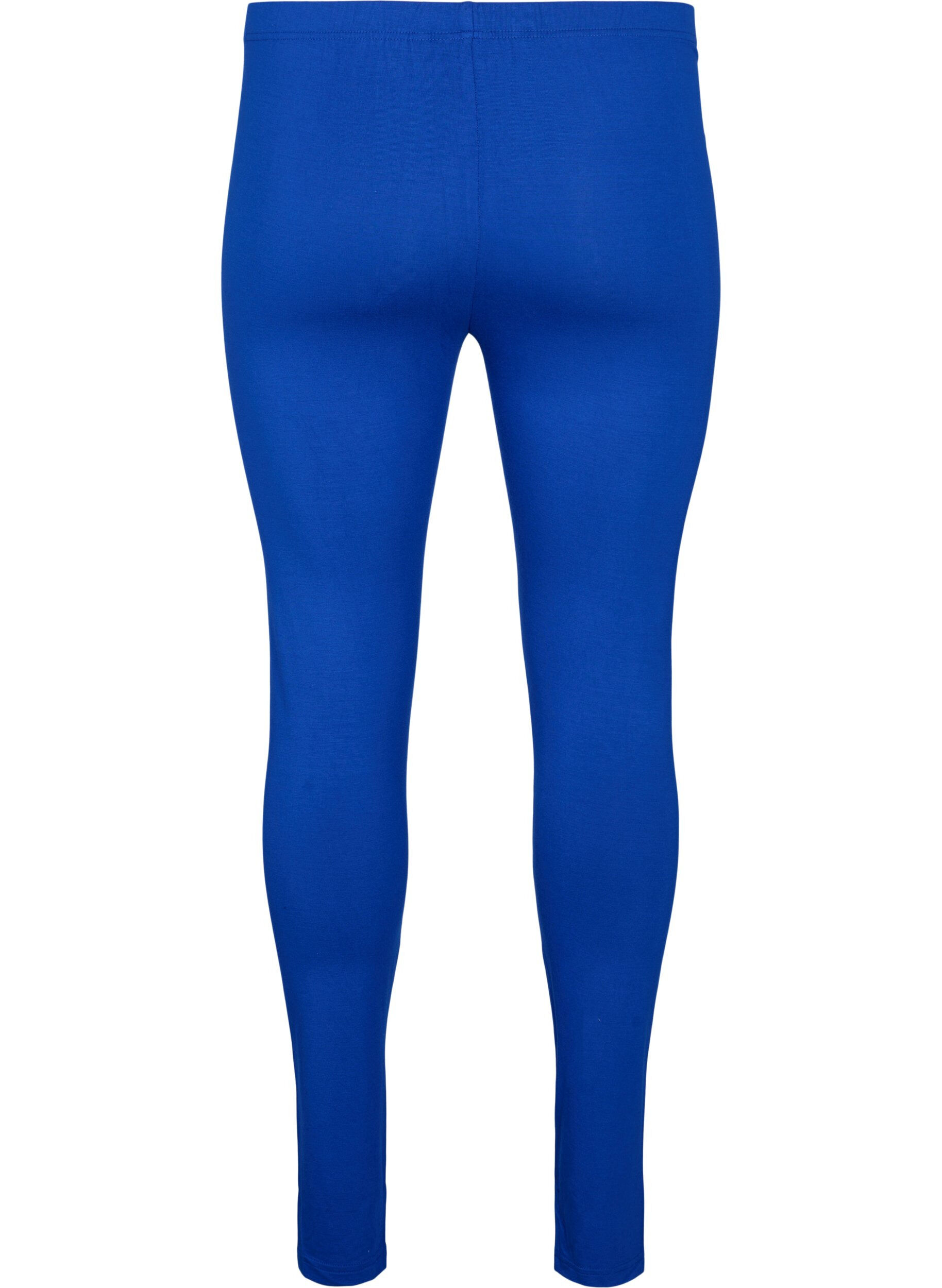 Zizzifashion Basic leggings with extra length, Blue, Packshot image number 1