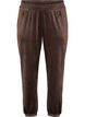 Loose velour trousers, Brown, Packshot image number 0