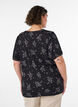 Patterned blouse with short sleeves, Black, Model image number 2