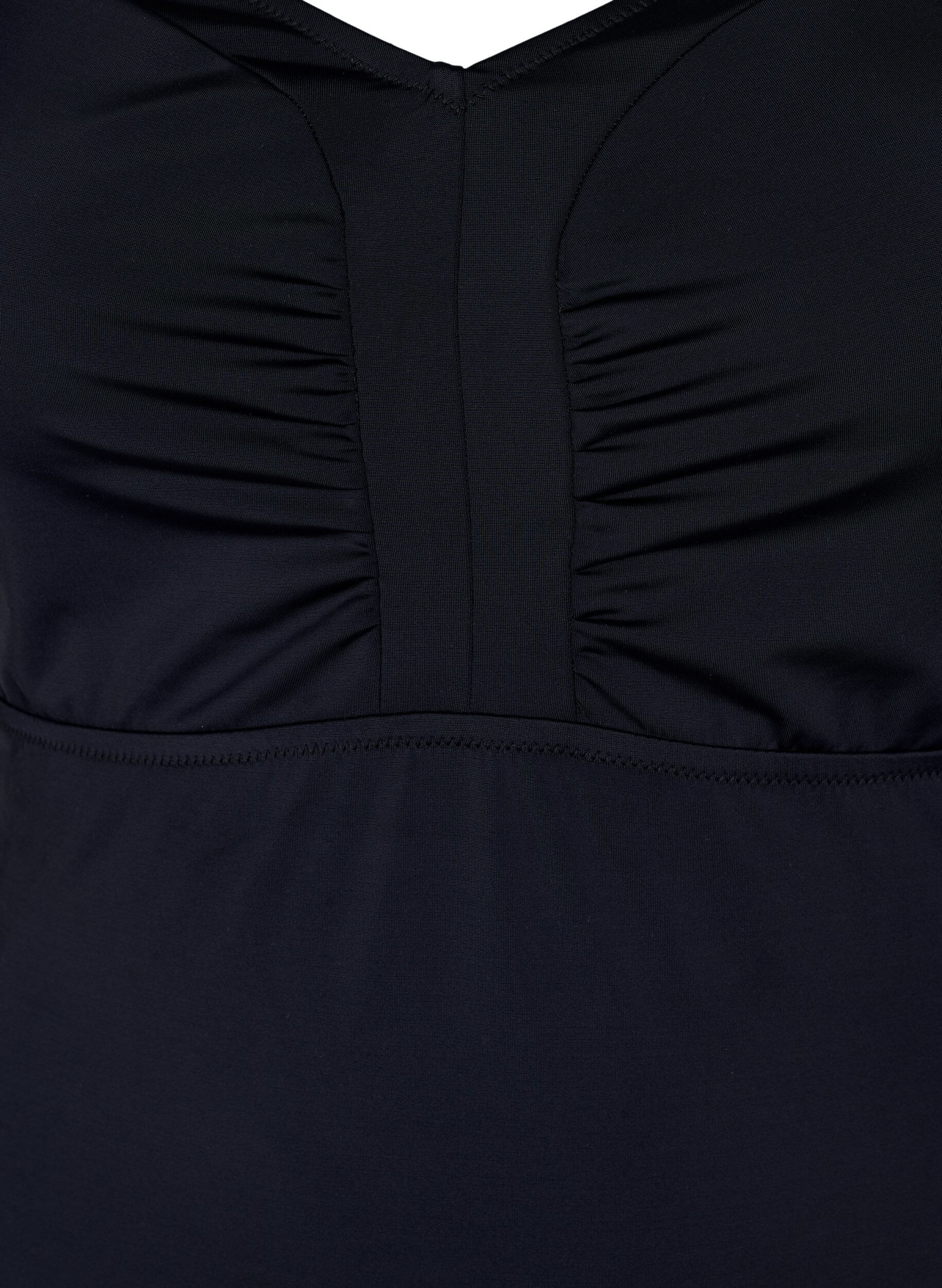 Zizzifashion Swimsuit with drapes, Black, Packshot image number 2