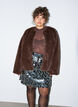 Short faux fur jacket with an open front, Brown, Model image number 0
