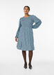 Dress with a smocked top and ditsy floral pattern, Blue, Model image number 1