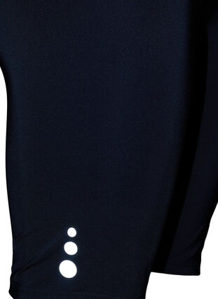 Long, close-fitting gym shorts with a high rise waist, Black, Packshot image number 3