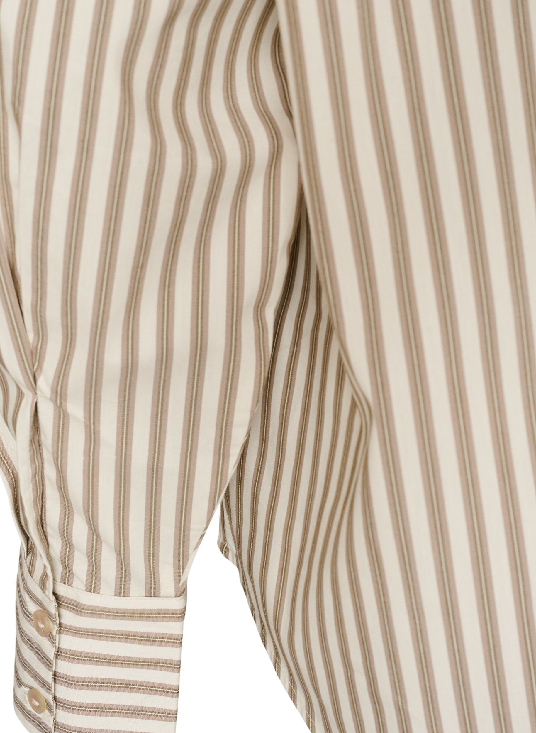 ZizzifashionStriped shirt with detachable neck tie, Beige, Packshot image number 3