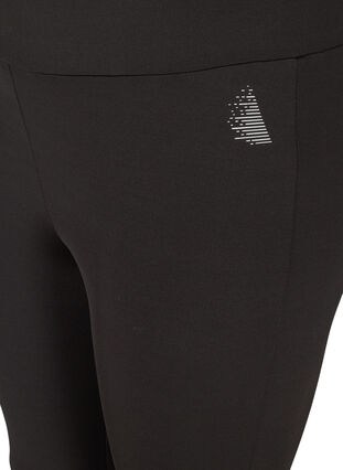 Cropped sports tights with print details, Flower Print, Packshot image number 2