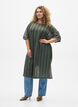 Midi dress with openwork pattern and short sleeves, Green, Model image number 0