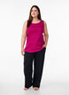 Night top in organic cotton with a textured pattern, Pink, Model image number 1