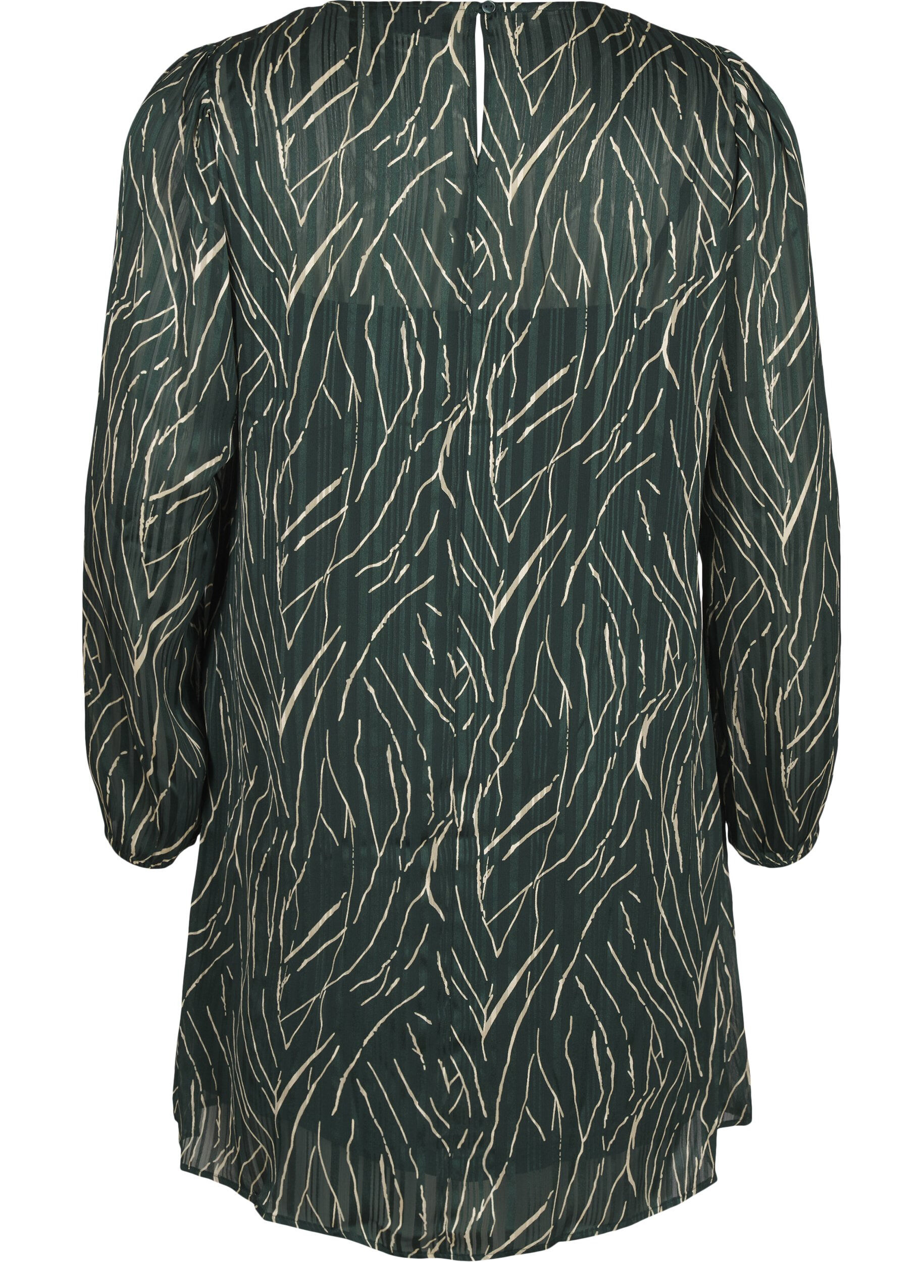 Zizzifashion Short printed dress with a round neck, Scarab Safari AOP, Packshot image number 1