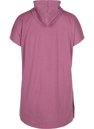 Long sweatshirt with short sleeves, Grape Nectar Melange, Packshot image number 1