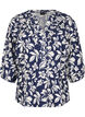 3/4 sleeve cotton blouse with print, Naval Academy Flower, Packshot image number 0