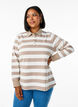 Long-sleeved polo shirt with stripes, Beige, Model image number 0