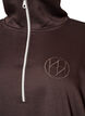 Sporty sweatshirt dress with a high collar and zip, Brown, Packshot image number 2