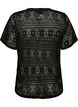 Eyelet embroidered lace T-shirt, Black, Packshot image number 1