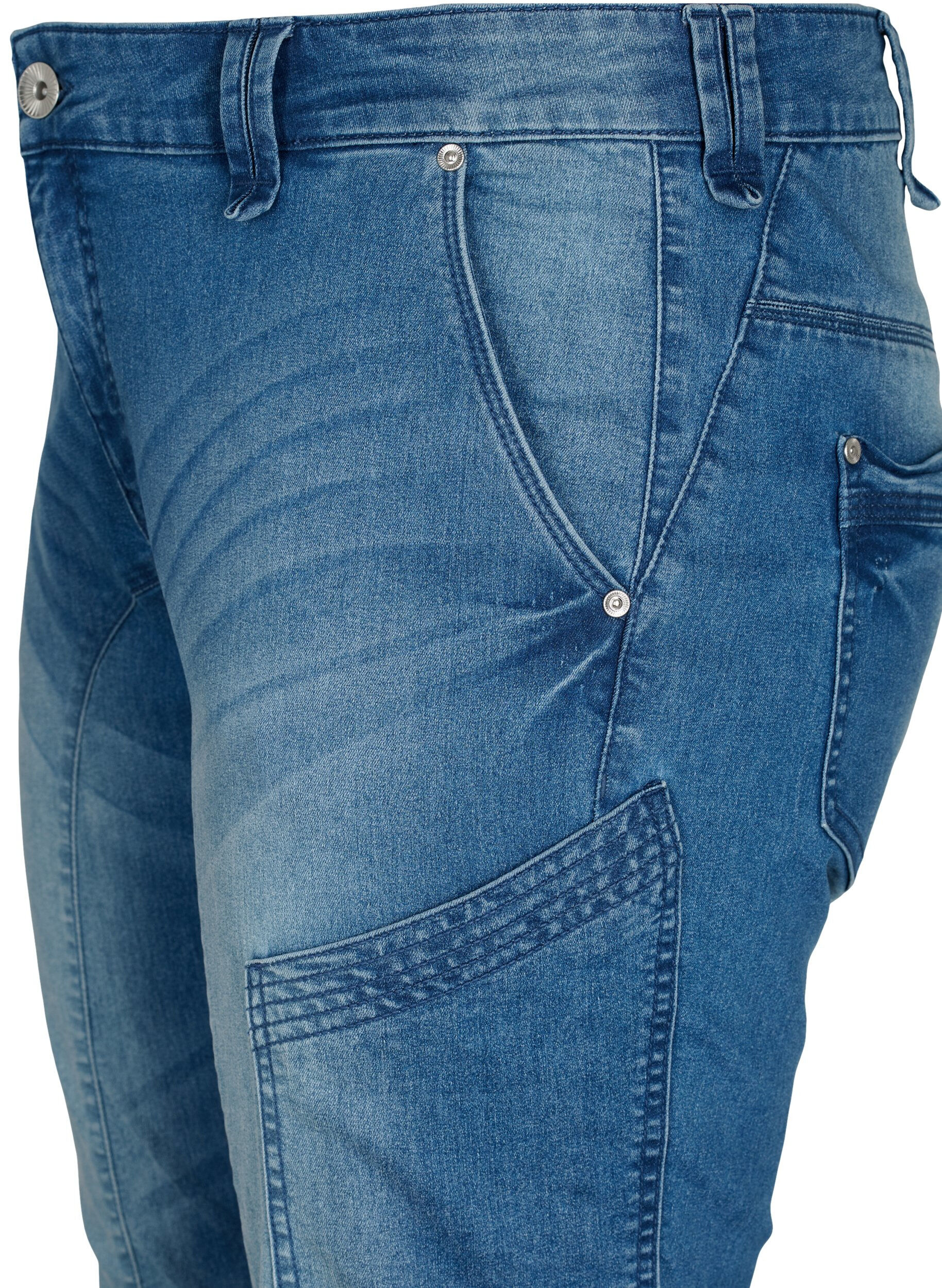 ZizzifashionSlim fit capri jeans with pockets, Light Blue, Packshot image number 2