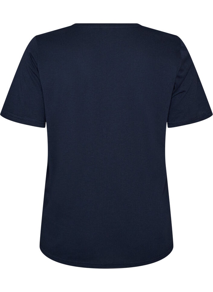 T-shirt with motif, Blue, Packshot image number 1