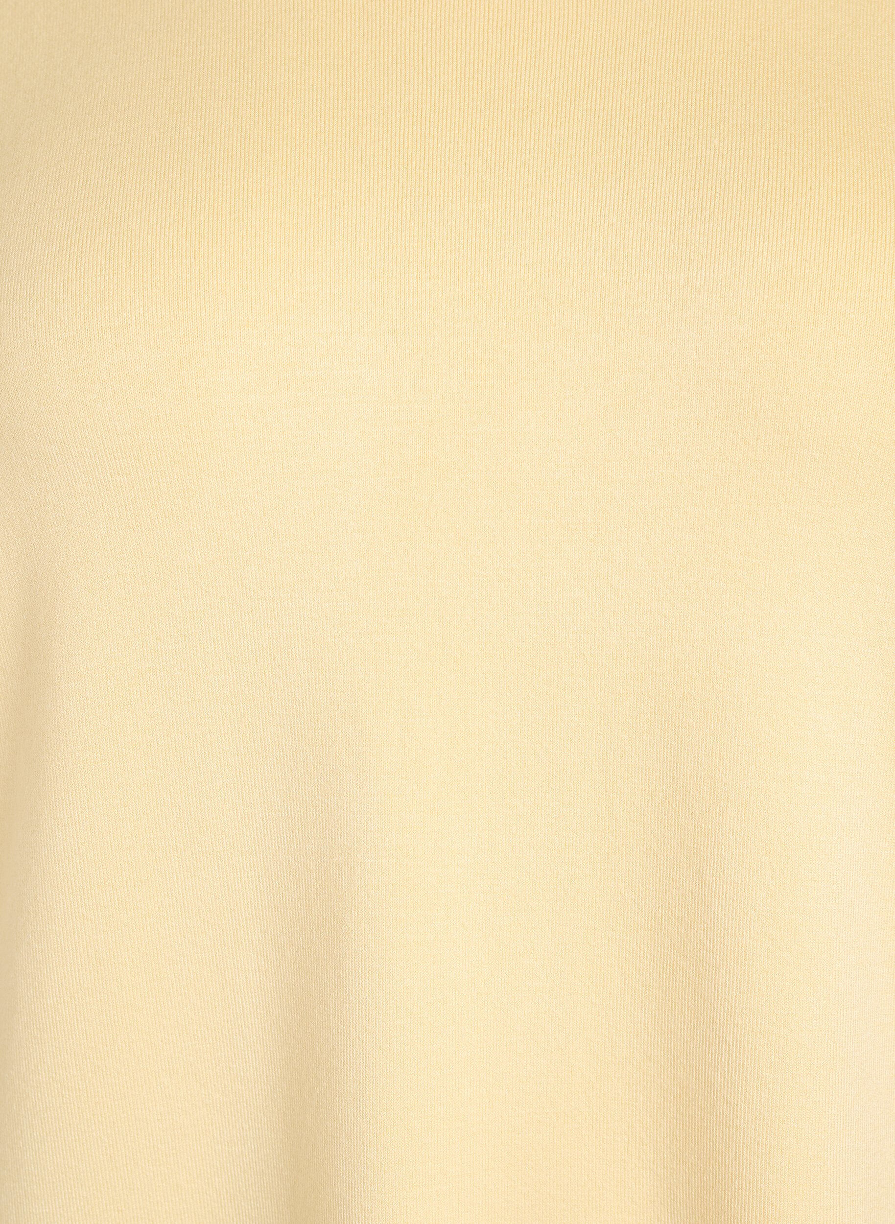 Zizzifashion Short-sleeved knit blouse in viscose, Yellow, Packshot image number 2