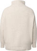 Sweater in cable knit with zipper, Pumice Stone Mel., Packshot image number 1