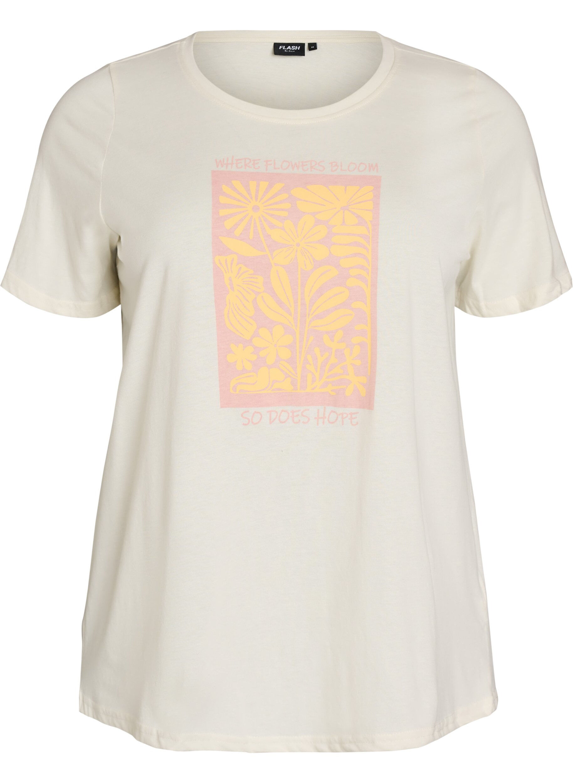 Zizzifashion T-shirt with motif, White, Packshot image number 0